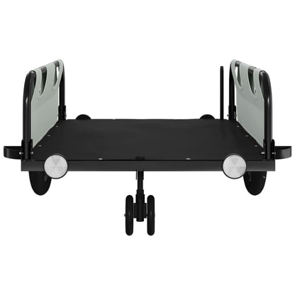 vidaXL Bike Trailer Grey Oxford Fabric and Iron