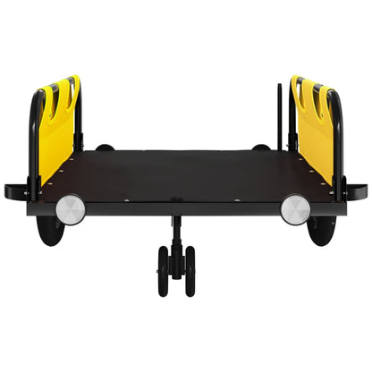 vidaXL Bike Trailer Yellow Oxford Fabric and Iron