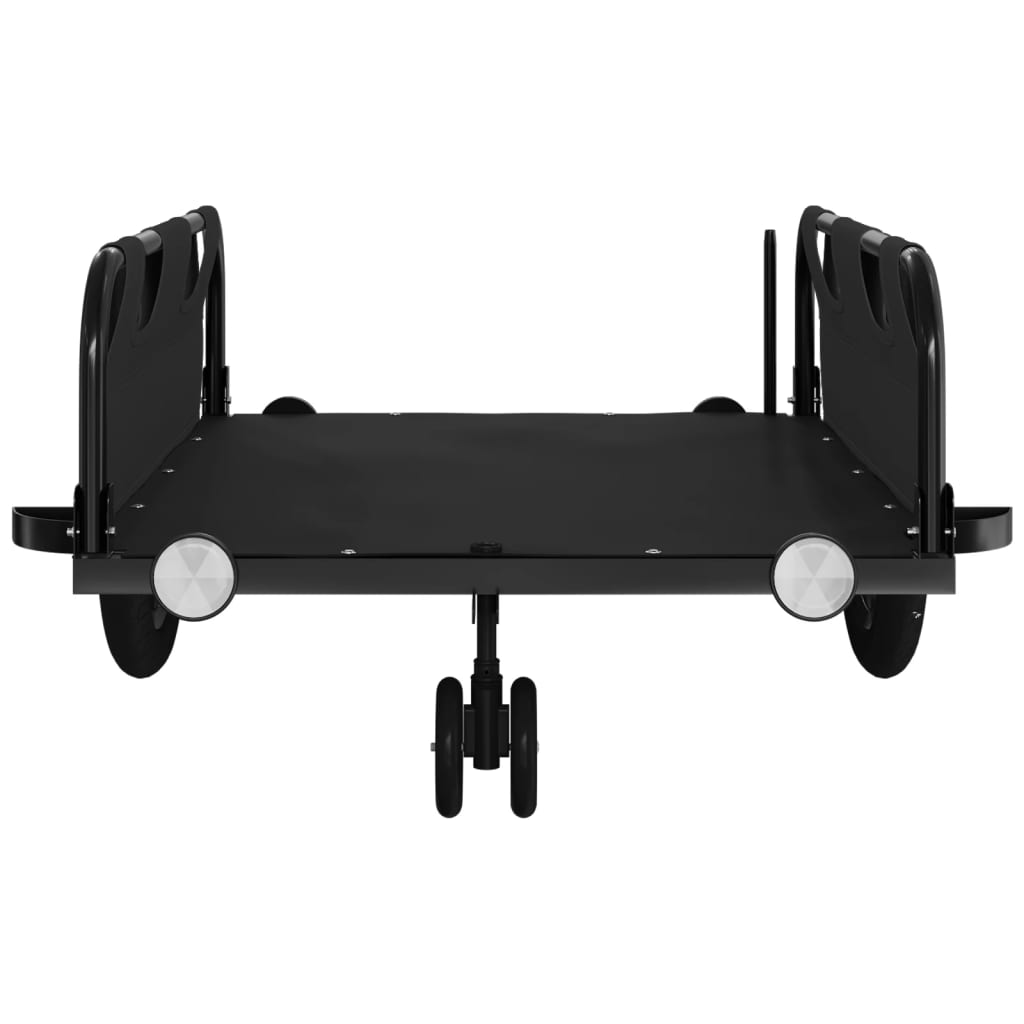 vidaXL Bike Trailer Black Oxford Fabric and Iron