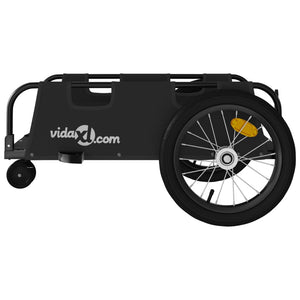 vidaXL Bike Trailer Black Oxford Fabric and Iron