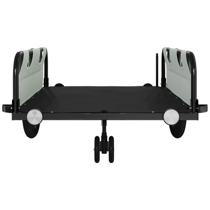 vidaXL Bike Trailer Grey and Black Oxford Fabric and Iron
