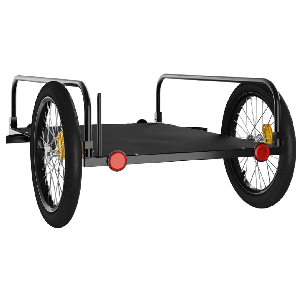 vidaXL Bike Trailer Black 135x70x37 cm Iron