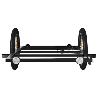 vidaXL Bike Trailer Black 135x68x37 cm Iron