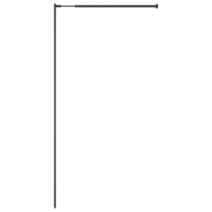 vidaXL Walk-in Shower Wall with Shelf Black 80x195 cm