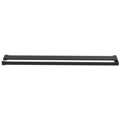 vidaXL Walk-in Shower Wall with Shelf Black 80x195 cm ESG Glass&Aluminium