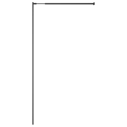 vidaXL Walk-in Shower Wall with Shelf Black 90x195 cm