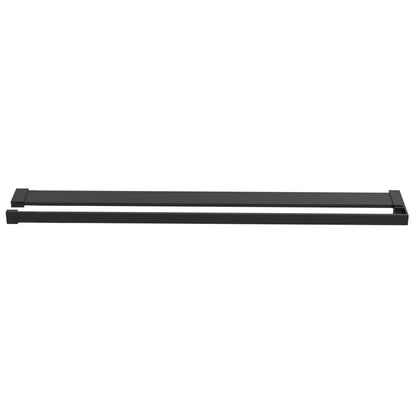 vidaXL Walk-in Shower Wall with Shelf Black 90x195 cm