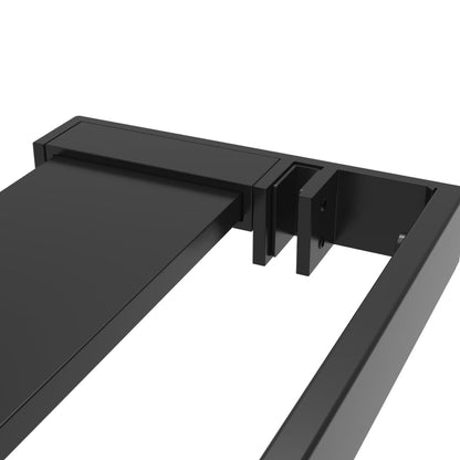 vidaXL Walk-in Shower Wall with Shelf Black 90x195 cm