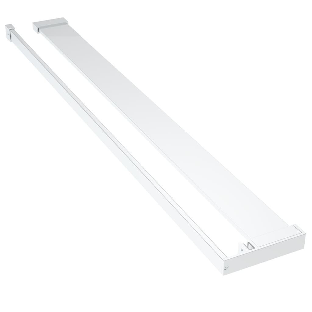 vidaXL Walk-in Shower Wall with Shelf Chrome 90x195 cm ESG Glass&Aluminium