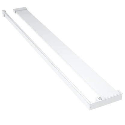 vidaXL Walk-in Shower Wall with Shelf Chrome 90x195 cm ESG Glass&Aluminium