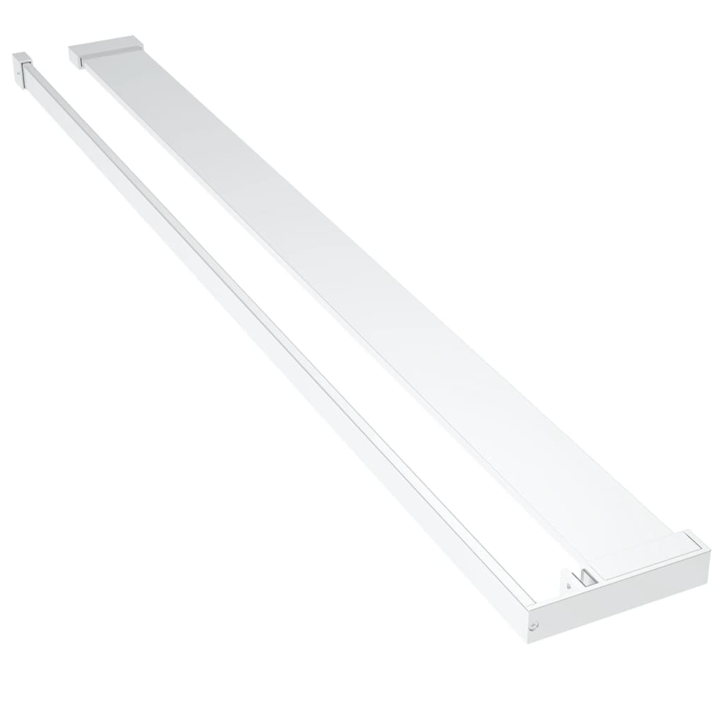 vidaXL Walk-in Shower Wall with Shelf Chrome 100x195 cm ESG Glass&Aluminium