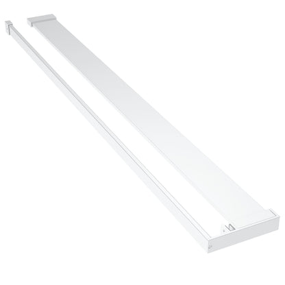 vidaXL Walk-in Shower Wall with Shelf Chrome 100x195 cm
