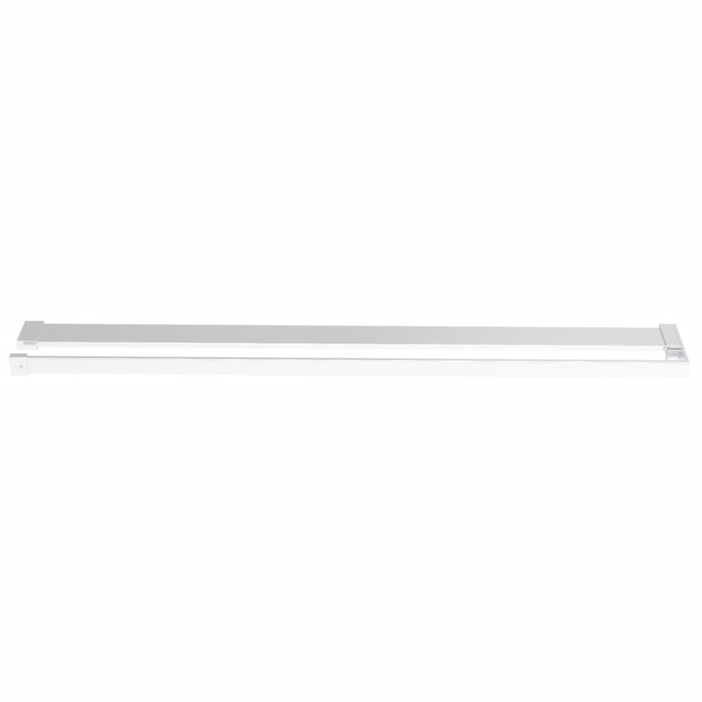 vidaXL Walk-in Shower Wall with Shelf Chrome 100x195 cm