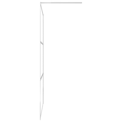 vidaXL Walk-in Shower Wall with Shelf Chrome 115x195 cm