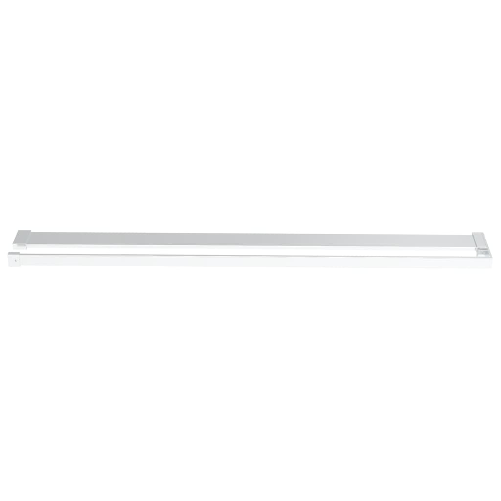 vidaXL Walk-in Shower Wall with Shelf Chrome 115x195 cm