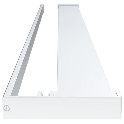 vidaXL Walk-in Shower Wall with Shelf Chrome 115x195 cm
