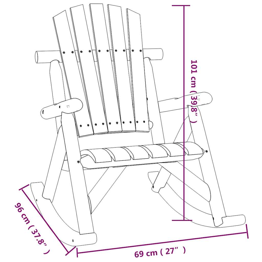 vidaXL 4 Piece Garden Lounge Set Solid Wood Spruce