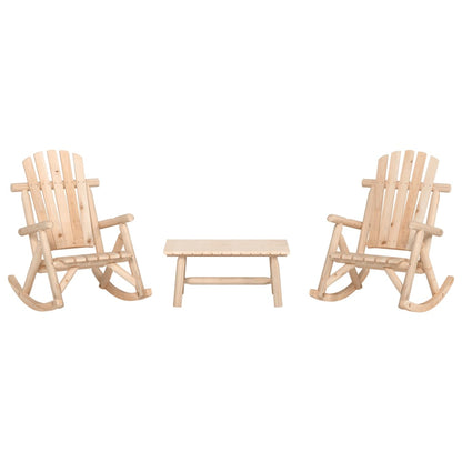 vidaXL 3 Piece Garden Lounge Set Solid Wood Spruce