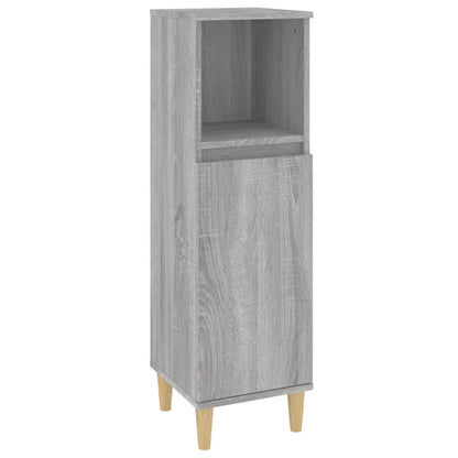 vidaXL 3 Piece Bathroom Cabinet Set Grey Sonoma Engineered Wood