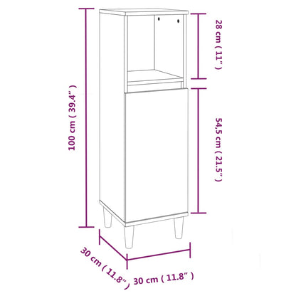 vidaXL 3 Piece Bathroom Cabinet Set Grey Sonoma Engineered Wood