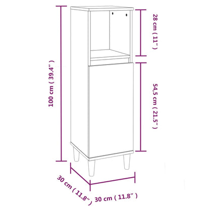 vidaXL 3 Piece Bathroom Furniture Set Grey Sonoma Engineered Wood