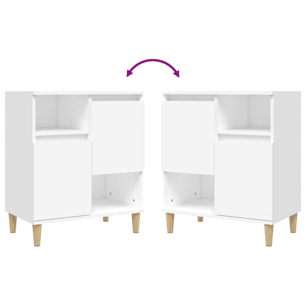 vidaXL Sideboards 2 pcs White 60x35x70 cm Engineered Wood