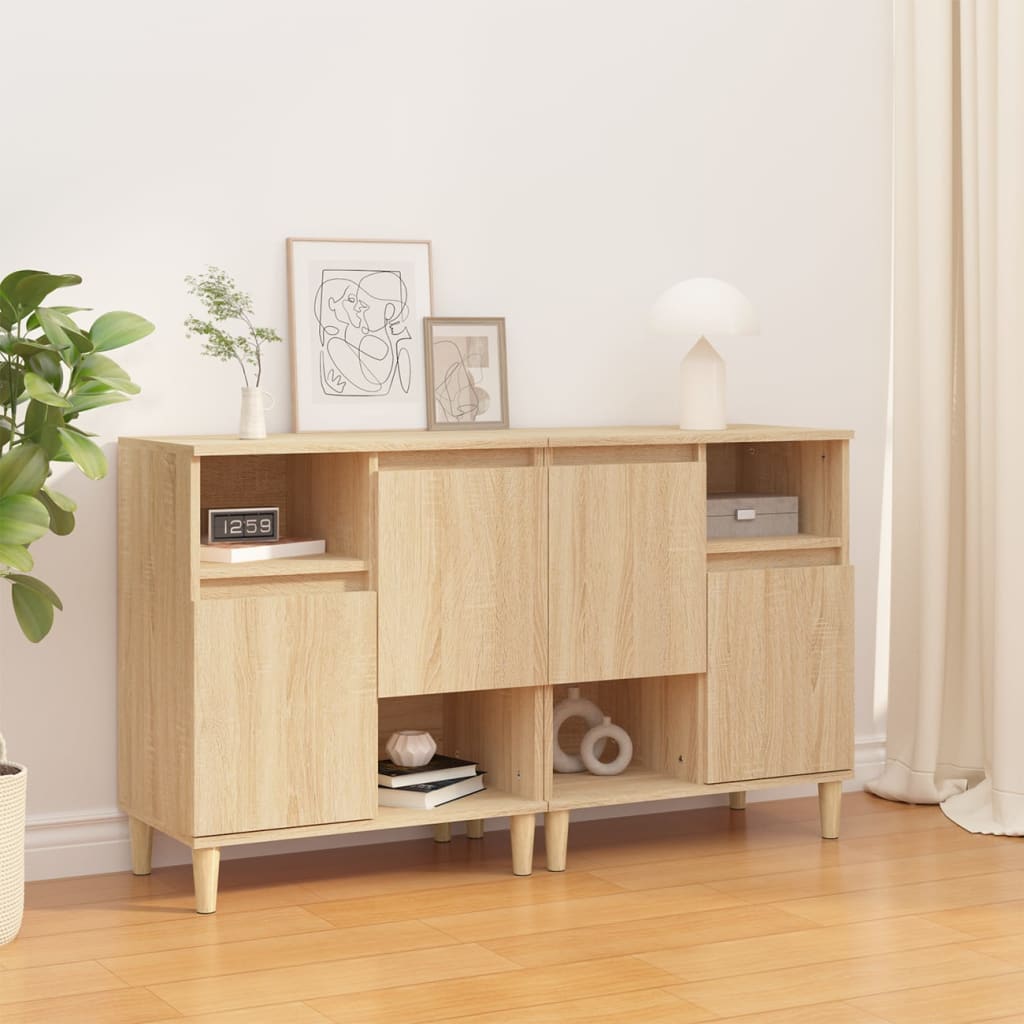 vidaXL Sideboards 2 pcs Sonoma Oak 60x35x70 cm Engineered Wood
