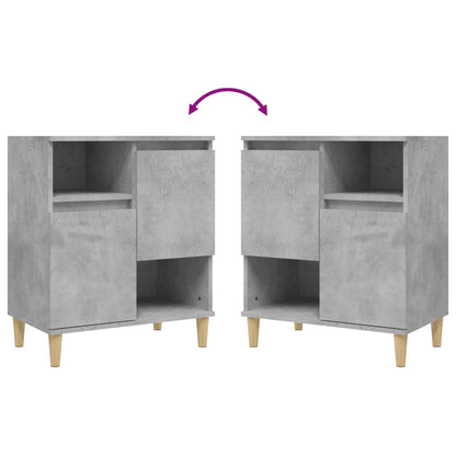 vidaXL Sideboards 2 pcs Concrete Grey 60x35x70 cm Engineered Wood