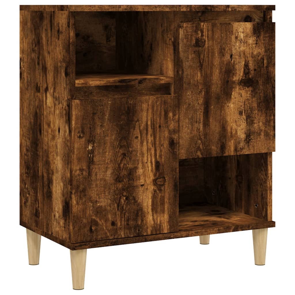 vidaXL Sideboards 2 pcs Smoked Oak 60x35x70 cm Engineered Wood