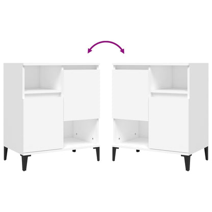 vidaXL Sideboards 2 pcs White 60x35x70 cm Engineered Wood