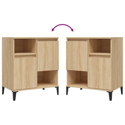 vidaXL Sideboards 2 pcs Sonoma Oak 60x35x70 cm Engineered Wood