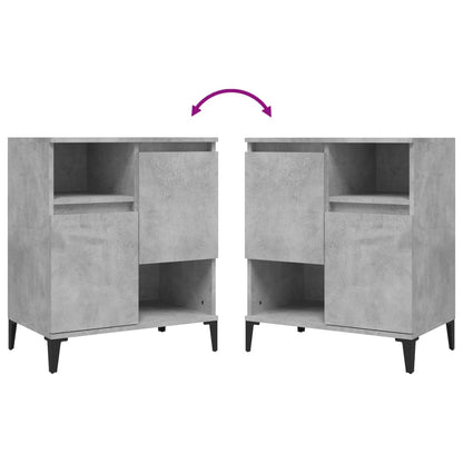 vidaXL Sideboards 2 pcs Concrete Grey 60x35x70 cm Engineered Wood