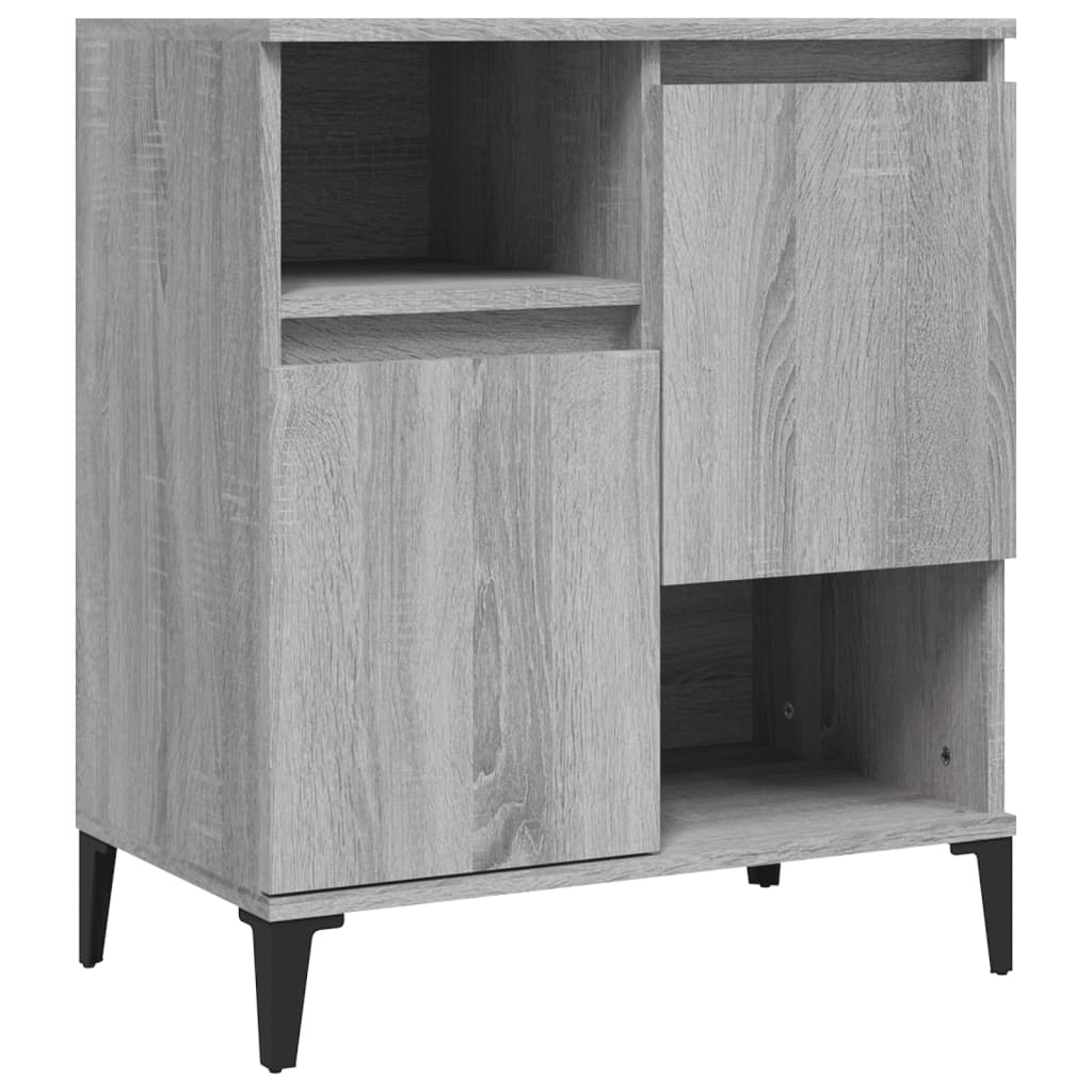 vidaXL Sideboards 2 pcs Grey Sonoma 60x35x70 cm Engineered Wood