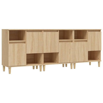 vidaXL Sideboards 3 pcs Sonoma Oak 60x35x70 cm Engineered Wood