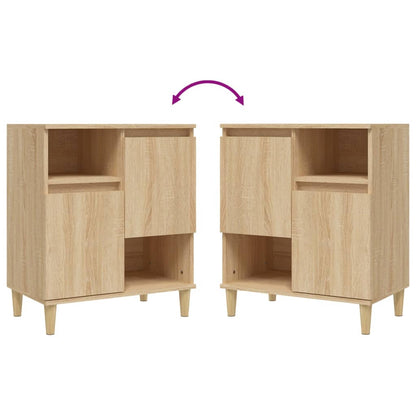 vidaXL Sideboards 3 pcs Sonoma Oak 60x35x70 cm Engineered Wood