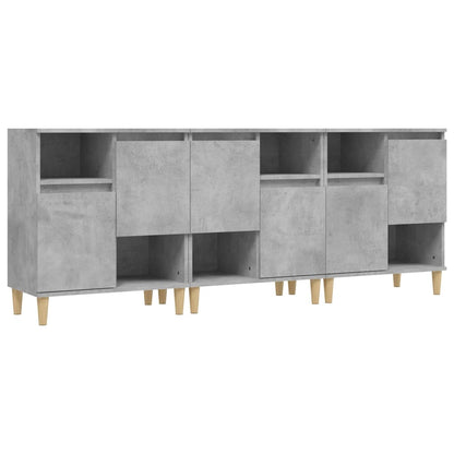 vidaXL Sideboards 3 pcs Concrete Grey 60x35x70 cm Engineered Wood