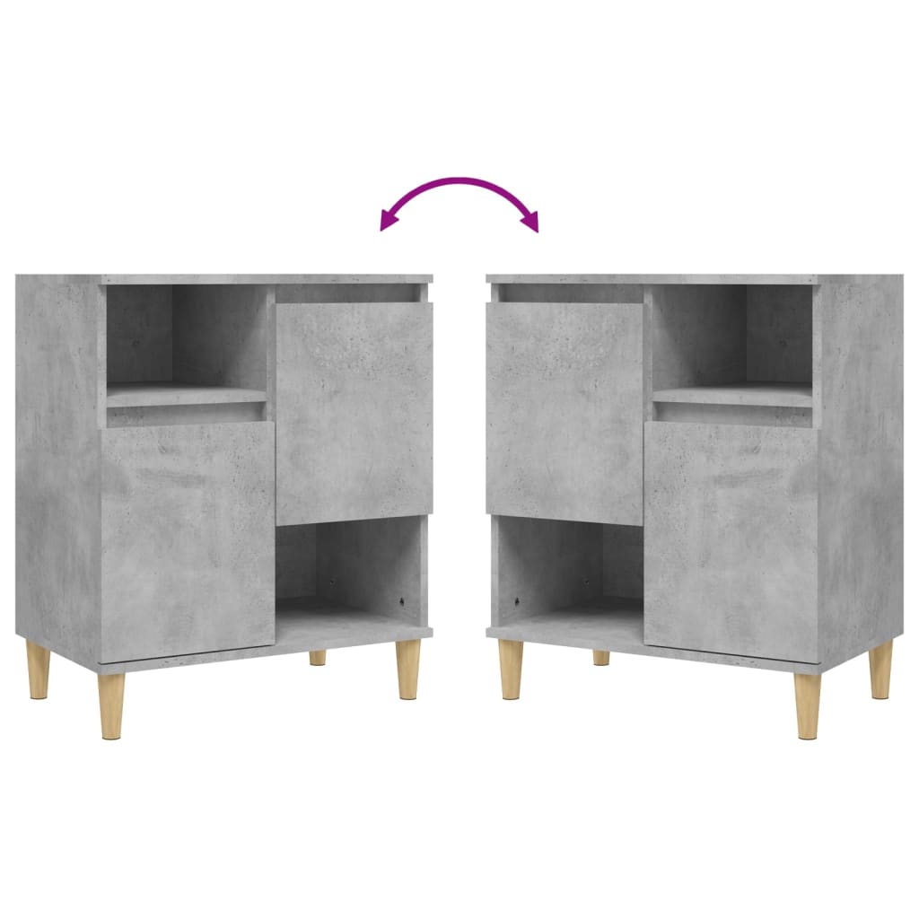 vidaXL Sideboards 3 pcs Concrete Grey 60x35x70 cm Engineered Wood