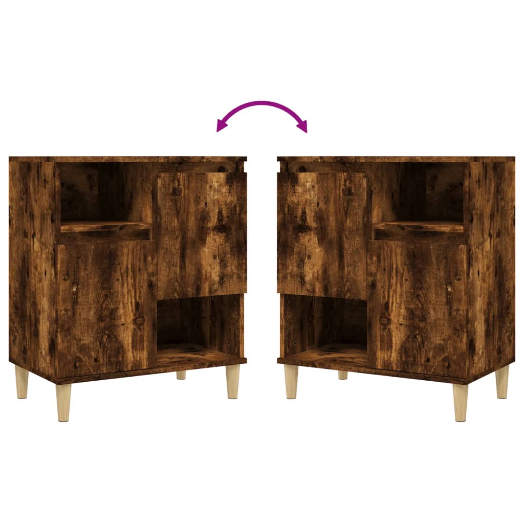vidaXL Sideboards 3 pcs Smoked Oak 60x35x70 cm Engineered Wood