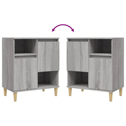 vidaXL Sideboards 3 pcs Grey Sonoma 60x35x70 cm Engineered Wood