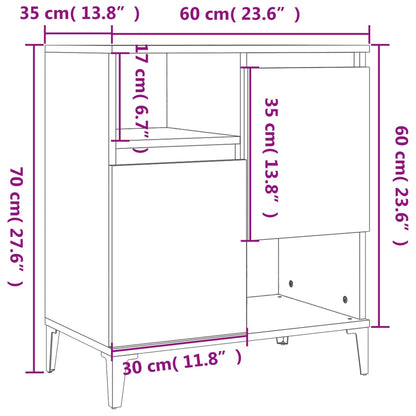 vidaXL Sideboards 3 pcs White 60x35x70 cm Engineered Wood