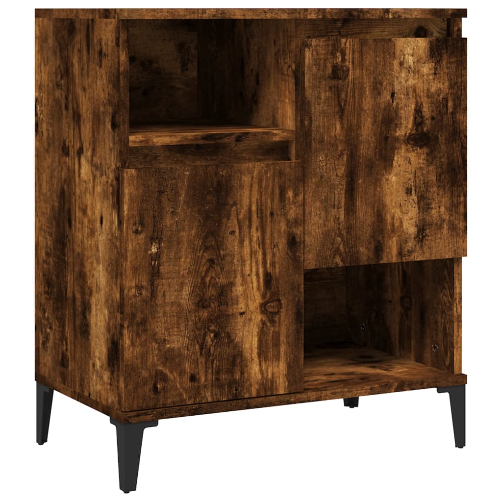 vidaXL Sideboards 3 pcs Smoked Oak 60x35x70 cm Engineered Wood
