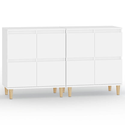 vidaXL Sideboards 2 pcs White 60x35x70 cm Engineered Wood