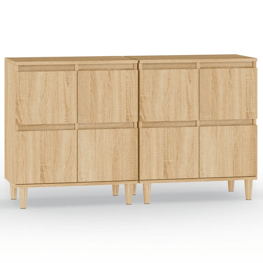 vidaXL Sideboards 2 pcs Sonoma Oak 60x35x70 cm Engineered Wood