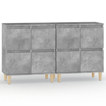 vidaXL Sideboards 2 pcs Concrete Grey 60x35x70 cm Engineered Wood