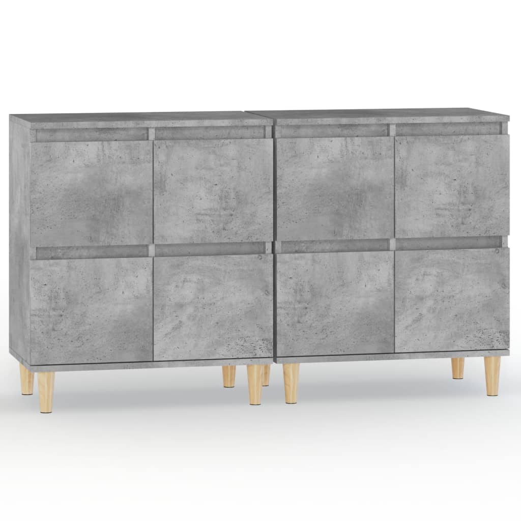 vidaXL Sideboards 2 pcs Concrete Grey 60x35x70 cm Engineered Wood