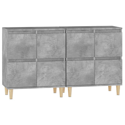 vidaXL Sideboards 2 pcs Concrete Grey 60x35x70 cm Engineered Wood