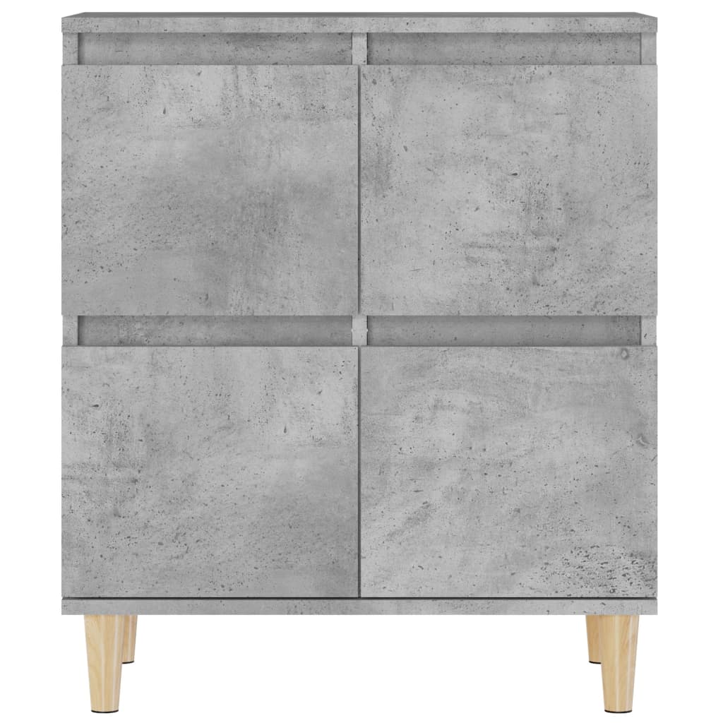 vidaXL Sideboards 2 pcs Concrete Grey 60x35x70 cm Engineered Wood