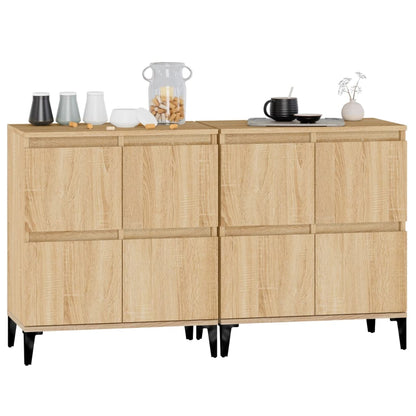 vidaXL Sideboards 2 pcs Sonoma Oak 60x35x70 cm Engineered Wood
