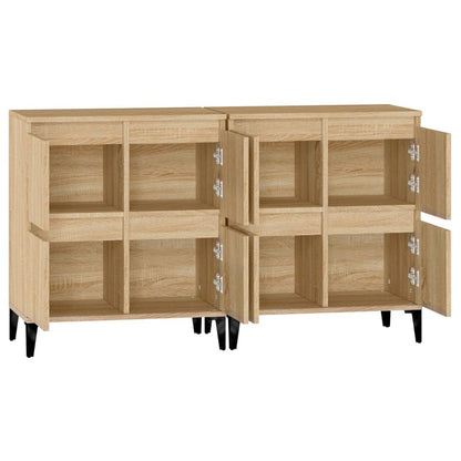 vidaXL Sideboards 2 pcs Sonoma Oak 60x35x70 cm Engineered Wood