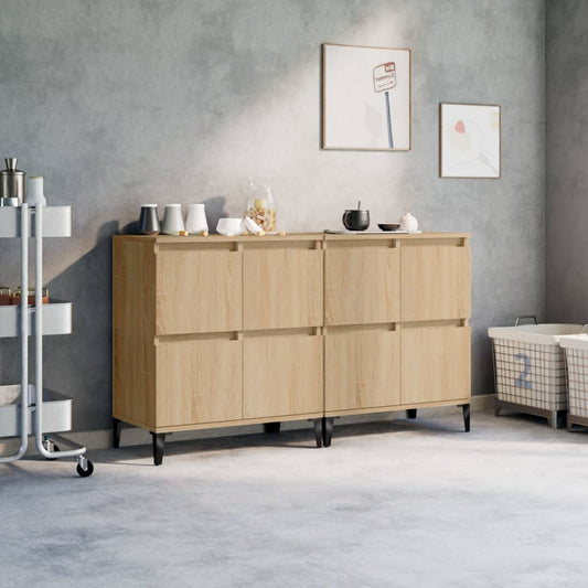 vidaXL Sideboards 2 pcs Sonoma Oak 60x35x70 cm Engineered Wood